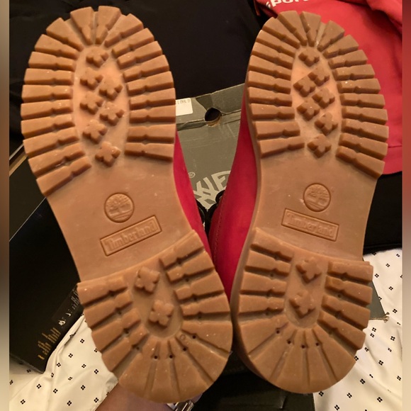 Junior Boys Timberland Red Boots Great Condition Size 6.5